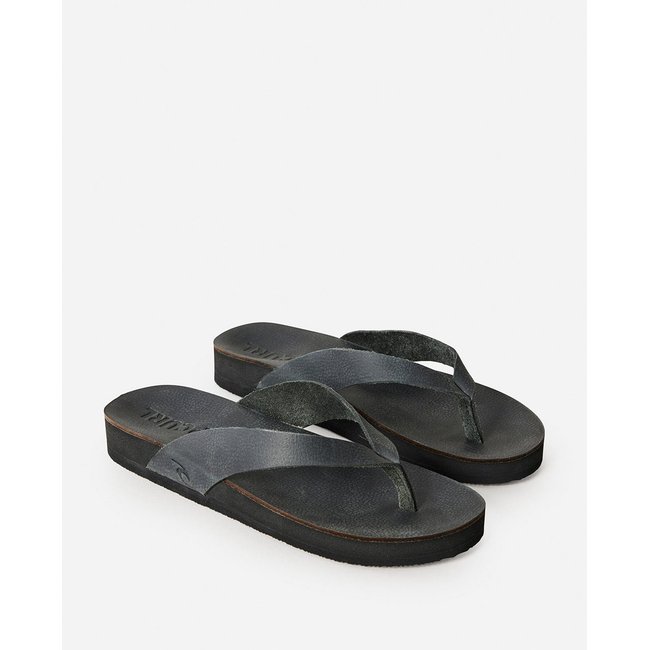 Tongs FREEDOM LEATHER BLOOM OPEN TOE black <span itemprop=