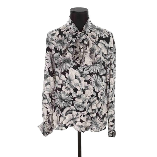 Blouse en soie - Très Bon État gris <span itemprop=