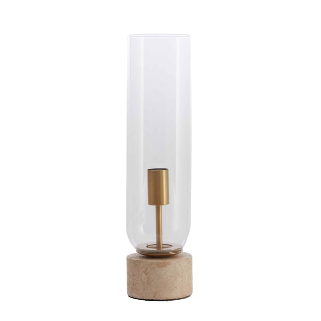 Lampe À Poser Pierre en ciment (artificielle) RYLANO Couleur lumineux <span itemprop=