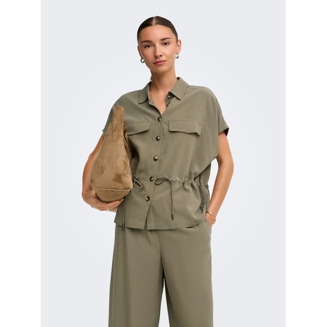 Chemise marron - shitake <span itemprop=