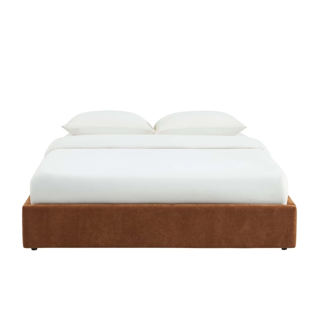 Lit coffre tissu avec sommier  IVY - BAÏTA