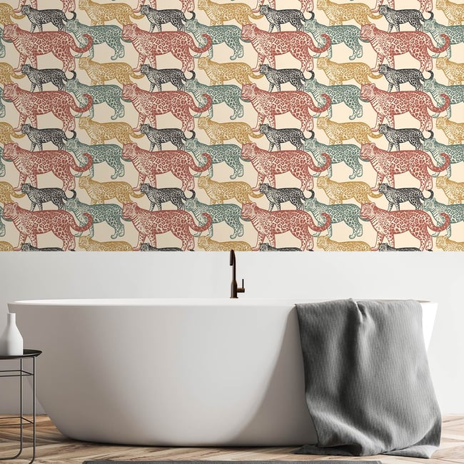 Papier peint panoramique, black panther Couleur marron <span itemprop=