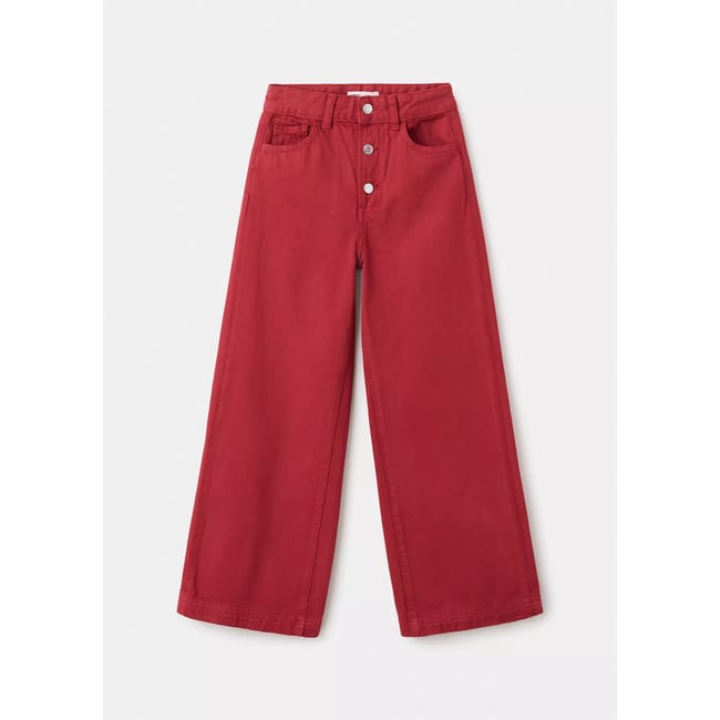 Jean large à boutons rouge <span itemprop=