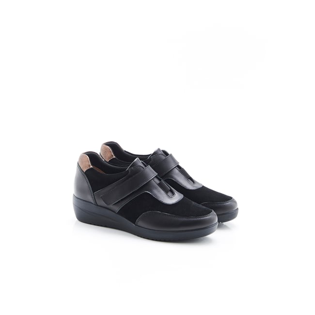 Derbies compensés à scratch Amortyl noir <span itemprop=