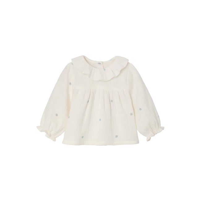Blouse manches longues écru <span itemprop=