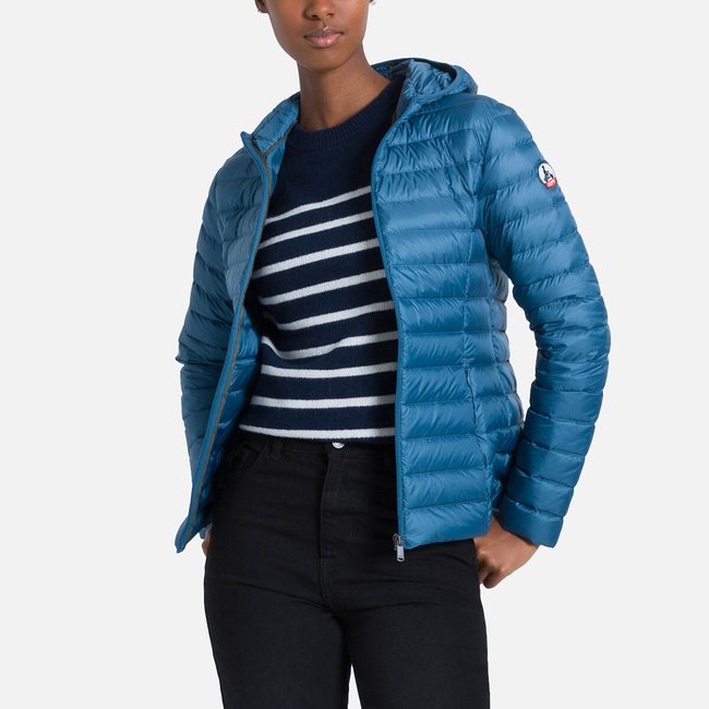 Doudoune légère à capuche CLOE bleu <span itemprop=