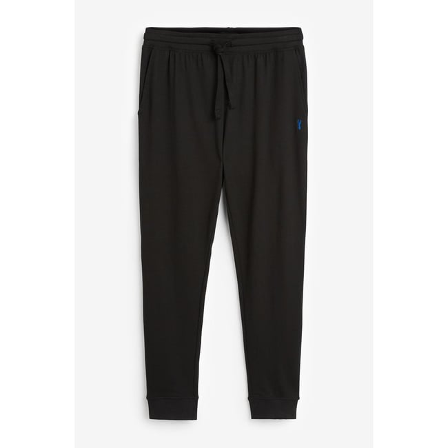 Pantalon de jogging slim à ourlets élastiques noir <span itemprop=