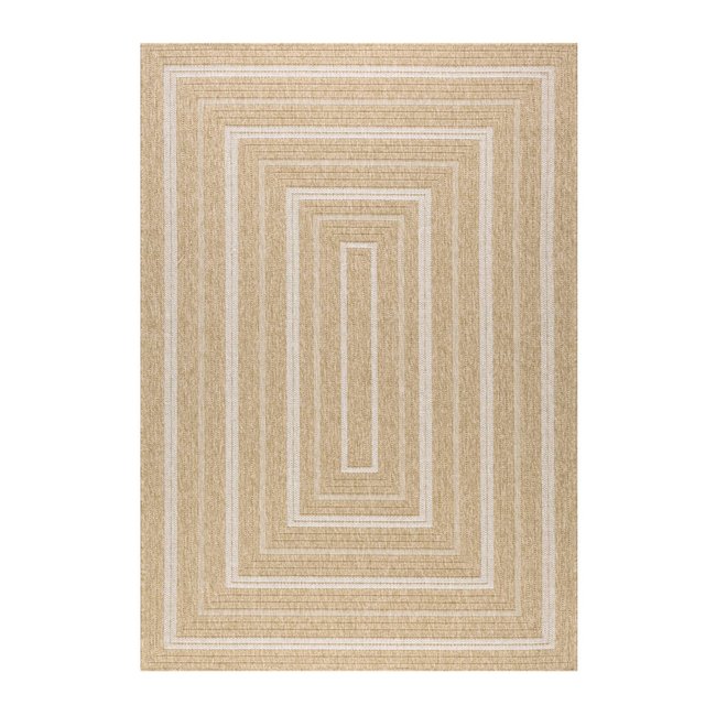 Tapis intérieur rectangulaire bohème DAYMO Couleur beige <span itemprop=