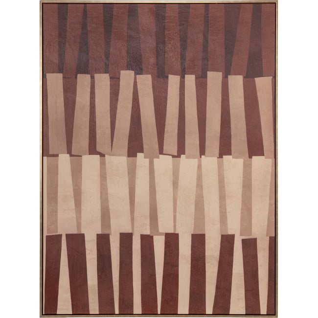 Décoration murale abstraite en bois Couleur marron et beige <span itemprop=
