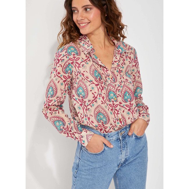 Chemise imprimée coton bio CAROLA - LA FIANCÉE