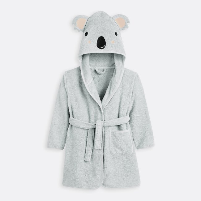 Peignoir coton biologique Koala 400 g/m2 gris <span itemprop=