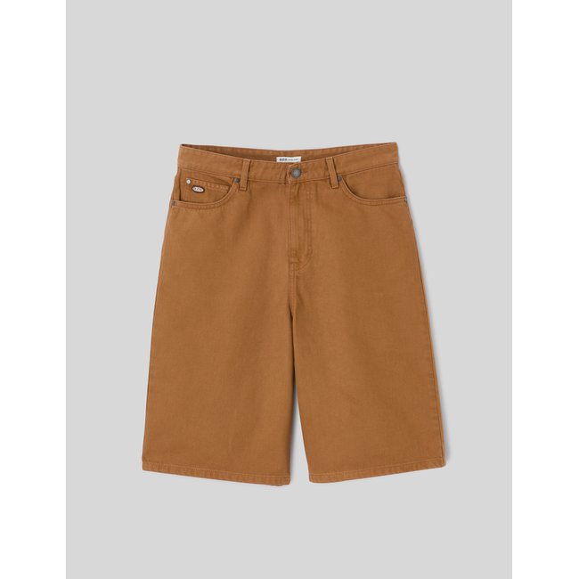 Bermuda en denim camel <span itemprop=