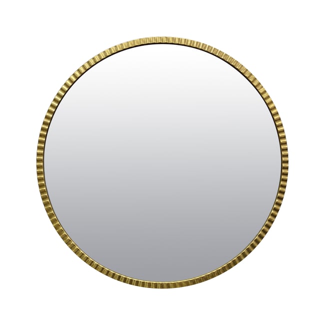 Miroir rond 80cm Couleur or <span itemprop=