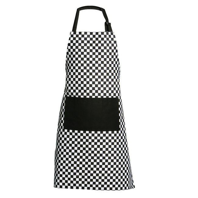 Cotton Apron in Check Print, cream, SO'HOME