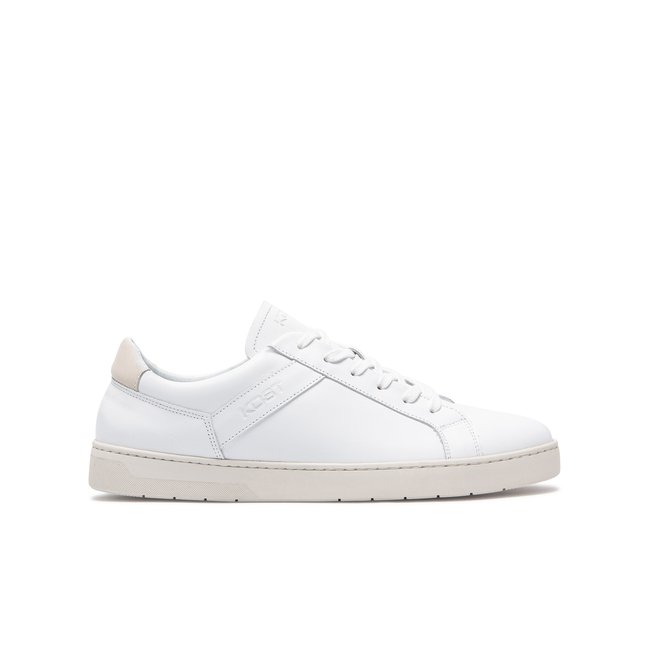Baskets cuir BARBARE blanc <span itemprop=