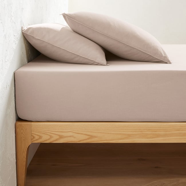 Natural Dye 30cm High Cotton Fitted Sheet - LA REDOUTE INTERIEURS