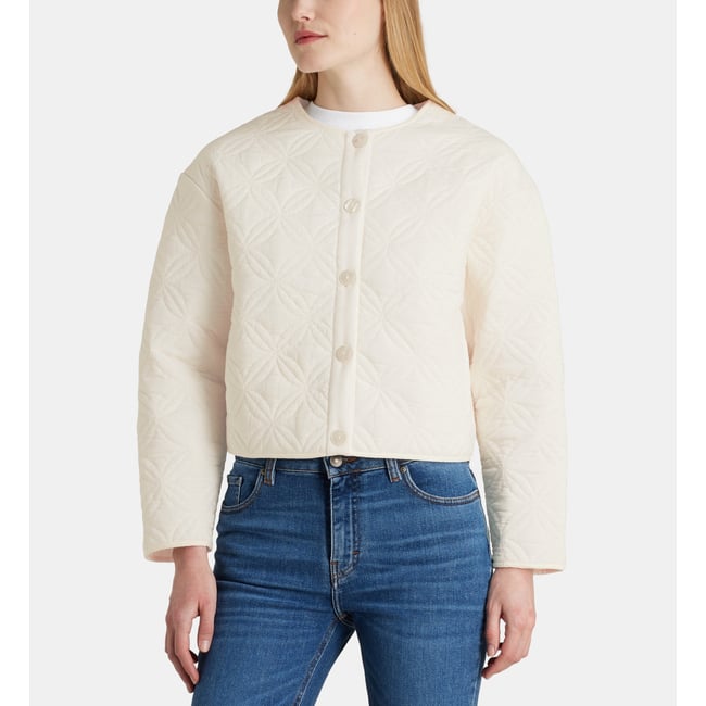 Veste Droite Matelassée Chamarel Coton écru <span itemprop=