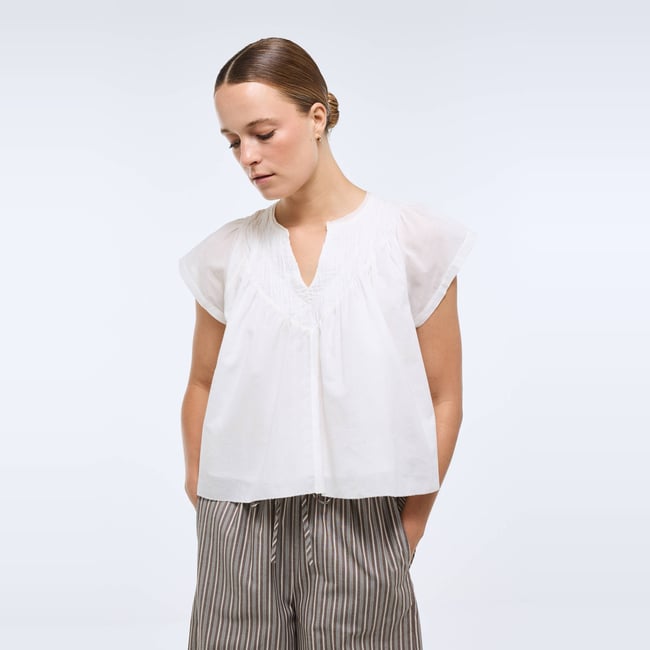 Top manches courtes uni en coton BIO GOTS - MONOPRIX