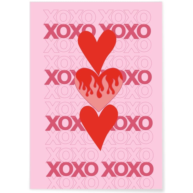 Affiche XOXO en folie Couleur blanc <span itemprop=