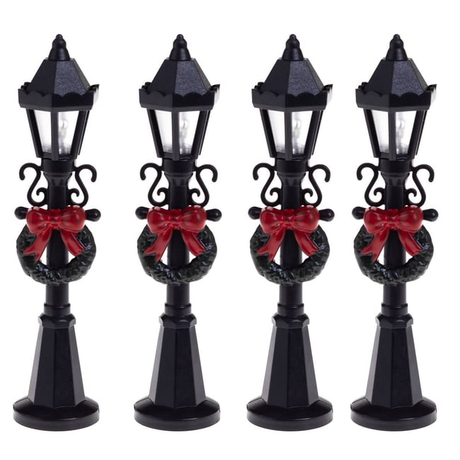 Accessoire village lampadaire lumineux 4 / 6 LED - FEERIC LIGHTS & CHRISTMAS