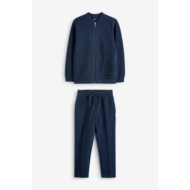 Blouson aviateur et pantalon de jogging bleu marine <span itemprop=