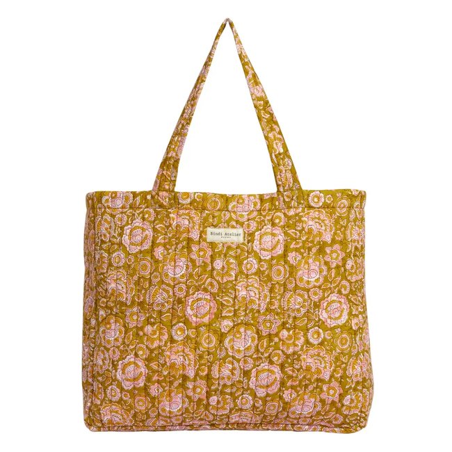 Sac cabas en coton Garda vert khaki <span itemprop=