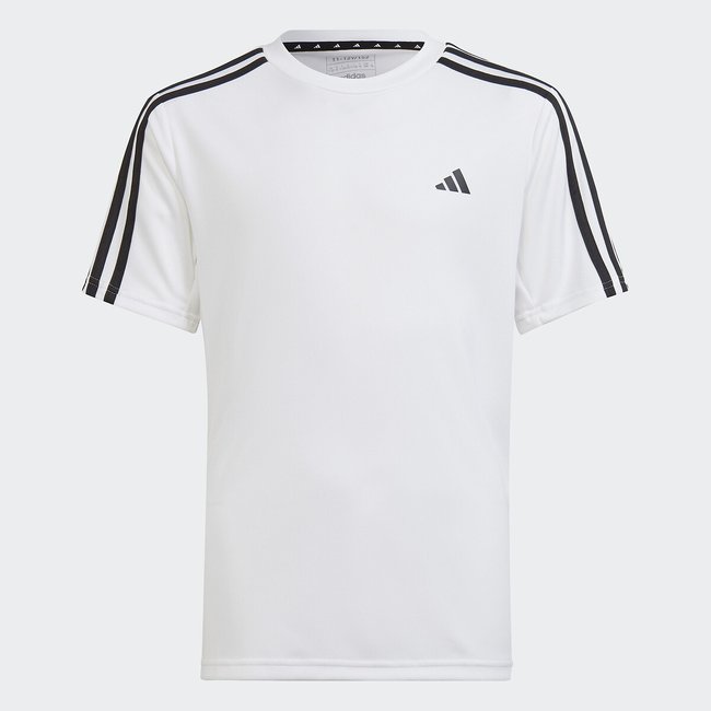 T-shirt d'entraînement blanc/noir <span itemprop=