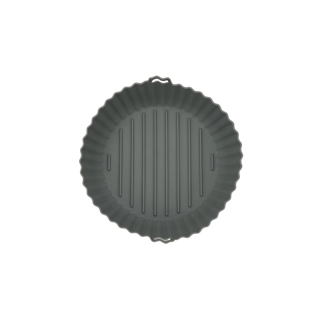 Moule en silicone air fryer rond 22,5 cm gris <span itemprop=