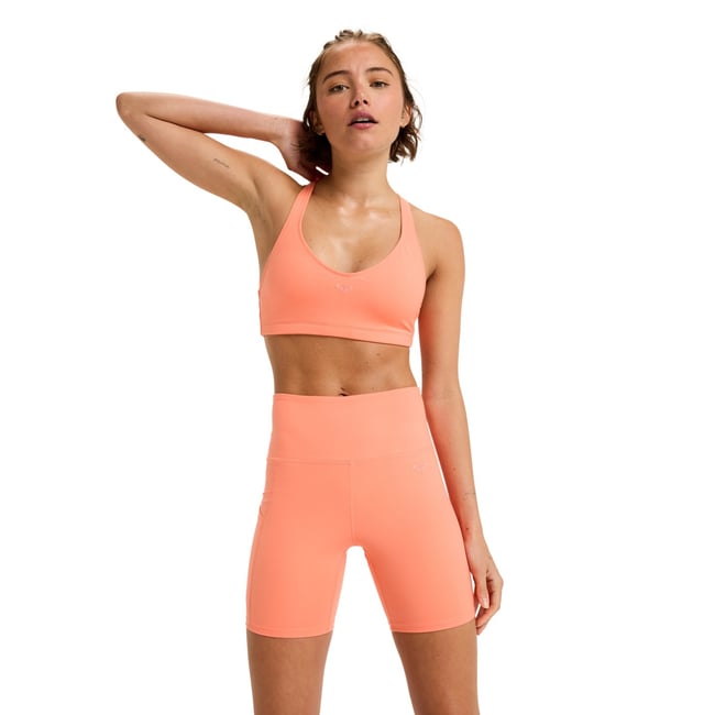 Short Biker de sport HEART INTO IT BIKER. orange coral chic <span itemprop=