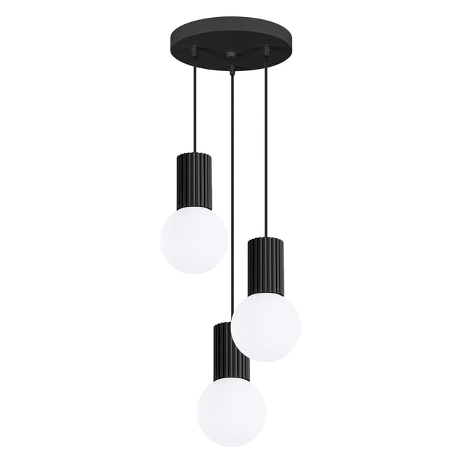 Suspension Aluminium Noir G9 3 Halo Couleur noir <span itemprop=