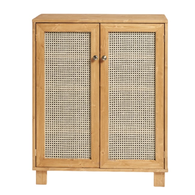 Meuble à chaussures bois et rotin naturel 80 cm - HAYDÉ - HANNUN