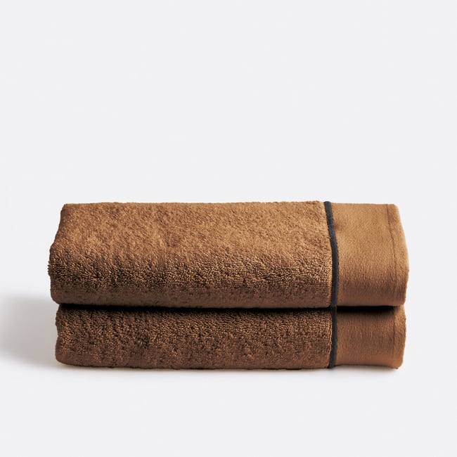 Lote de 2 toallas de baño de algodón peinado de 700 g/m², VICTOR - LA REDOUTE INTERIEURS