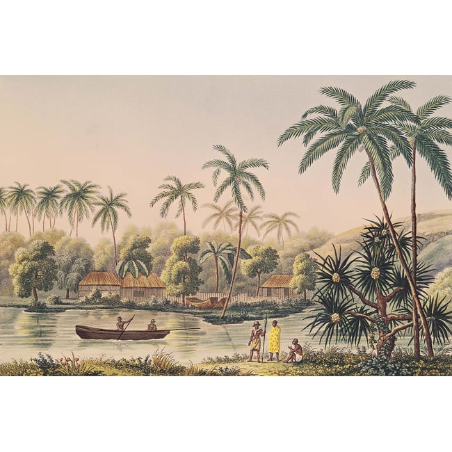 Tableau célèbre tahiti matavae au 19eme siècle - HEXOA