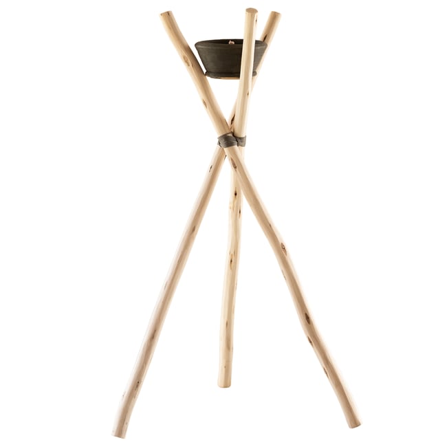 Grande bougeoir torche sur pied -  LOJI Couleur naturel <span itemprop=
