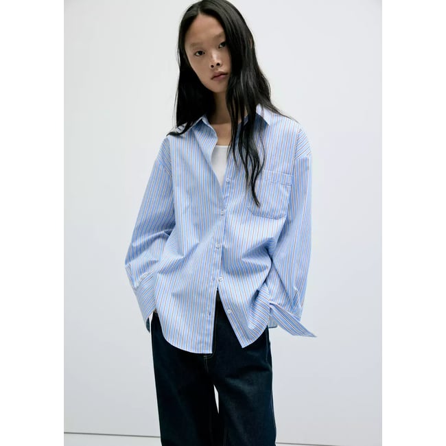 Chemise droite rayures - MANGO