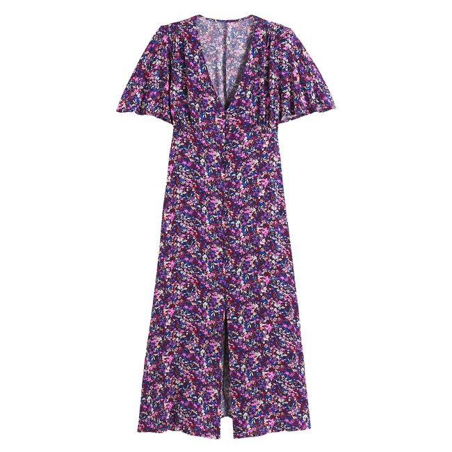 Les Signatures - Floral Print Maxi Dress, print/navy background, LA REDOUTE COLLECTIONS