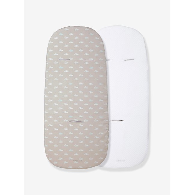 Lot de 2 housses de protection pour matelas de nacelle assorties <span itemprop=