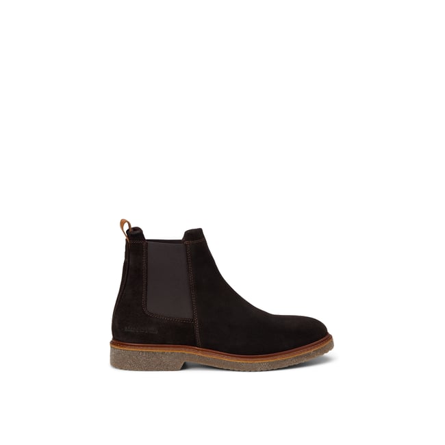 Bottines Chelsea modèle Linus en cuir velours huilé - MARC O'POLO