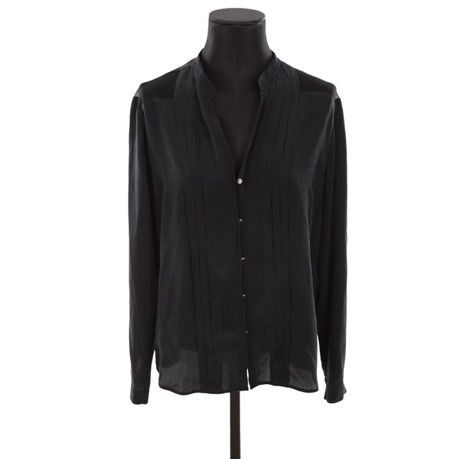 Blouse en soie - Bon État noir <span itemprop=