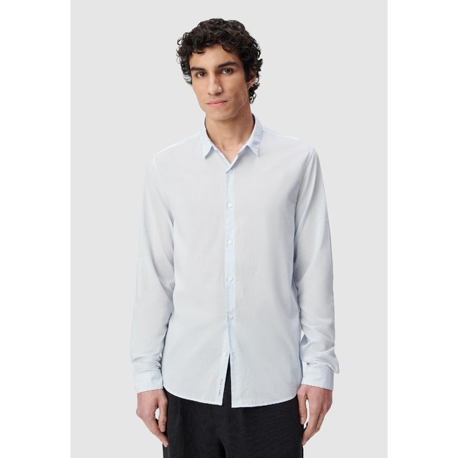 Chemise regular voile de coton ciel <span itemprop=