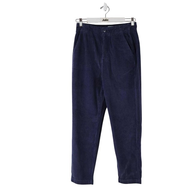 Pantalon droit en coton - Très Bon État bleu <span itemprop=