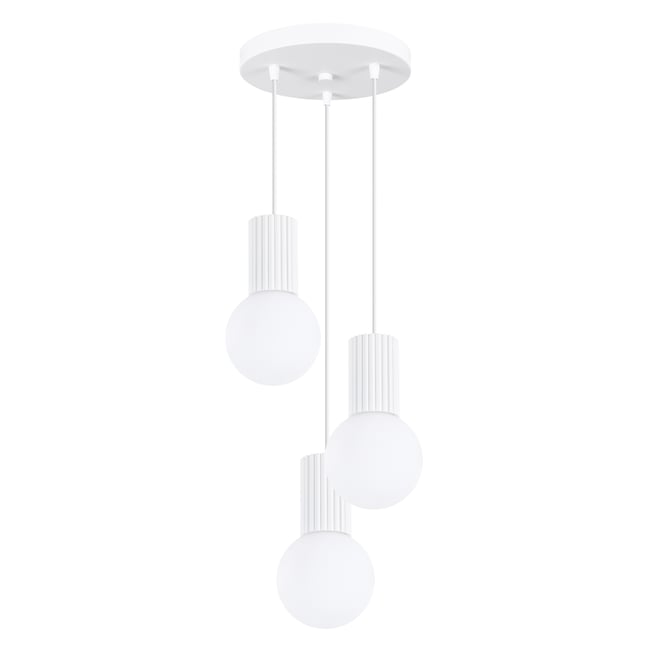 Suspension Aluminium Blanc G9 3 Halo Couleur blanc <span itemprop=