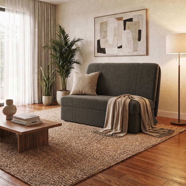 Rockford Boucle Double Sofabed with Foam Mattress - ÉDITÉ
