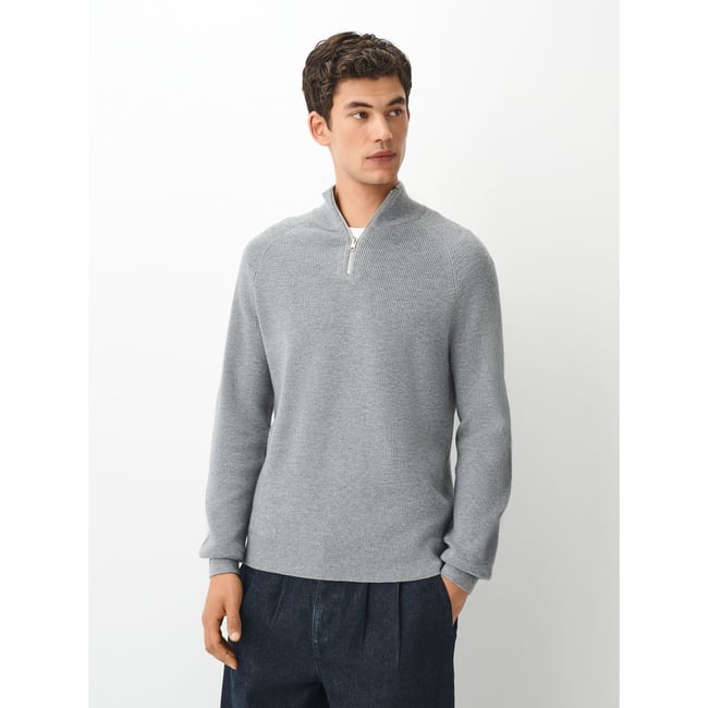 Pull standard texturé à col zippé essential - NEXT