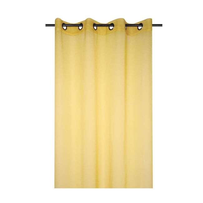 Voilage uni Collection Mona jaune <span itemprop=