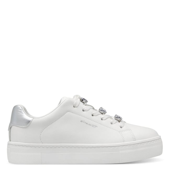 Basket à lacets blanc <span itemprop=
