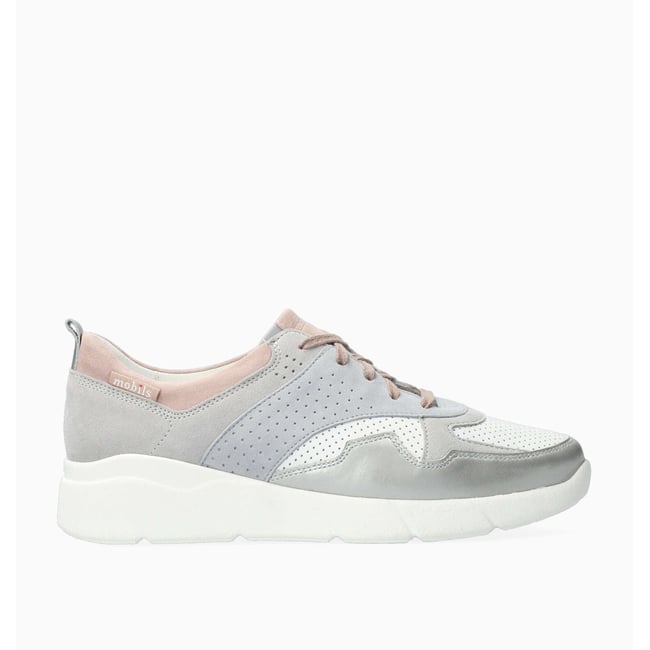 Baskets en cuir IMANIE gris 5134 <span itemprop=