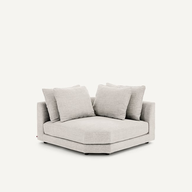 Sofá-cama de canto em algodão e linho, TIBERIO - AM.PM