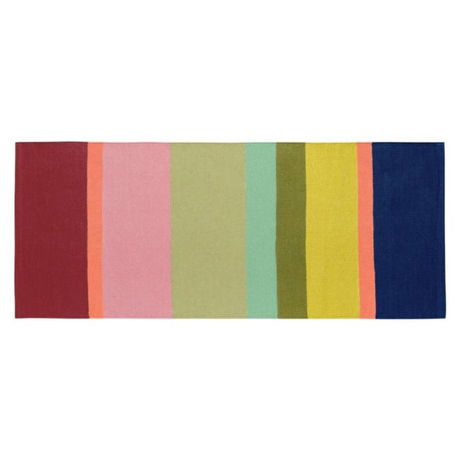Tapis coton rayures  RIVA Couleur multicolore <span itemprop=