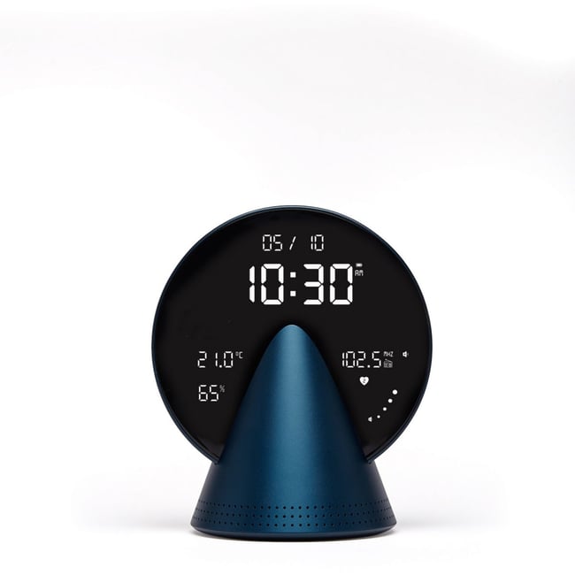 Radio réveil Conic Clock avec fonction Bluetooth Bleu - LEXON